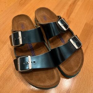 BIRKENSTOCK Arizona sandals - Size EU 38, US 7-7.5 - blue - narrow width